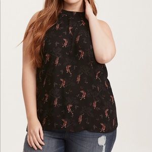 Tiger Print Mock Neck Tank